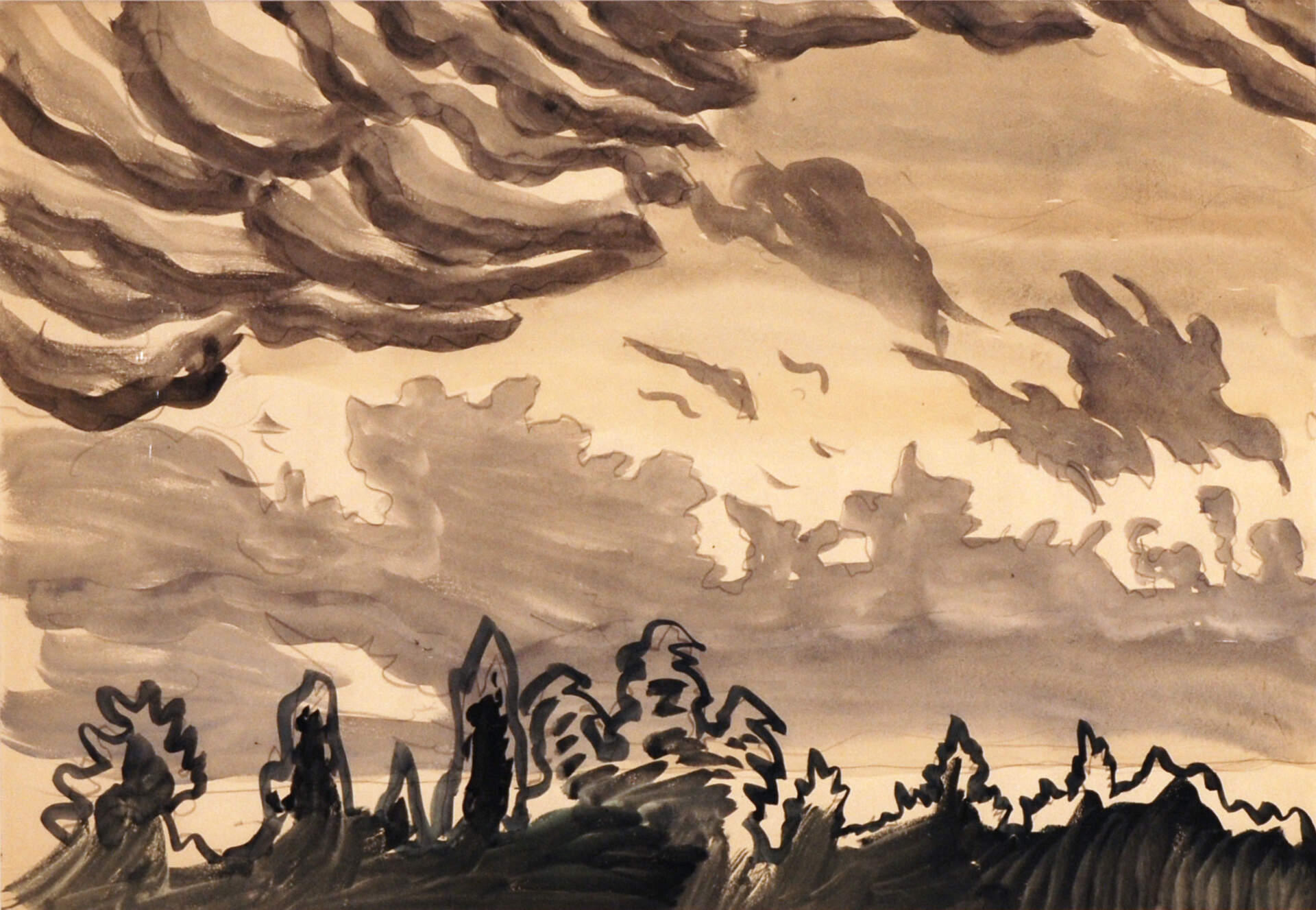 Untitled [Black and White Cloud - Cloud Study]