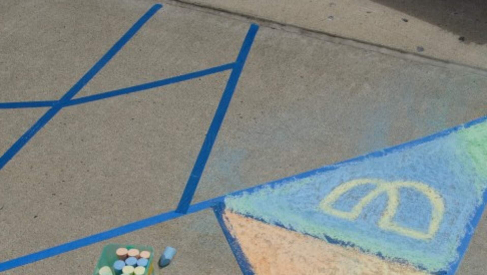 Stained Glass Chalk Art